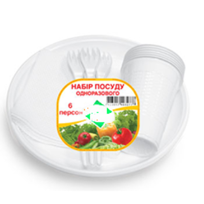 Наборы пластиковой посуды 